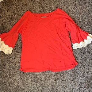 Melon cotton blouse